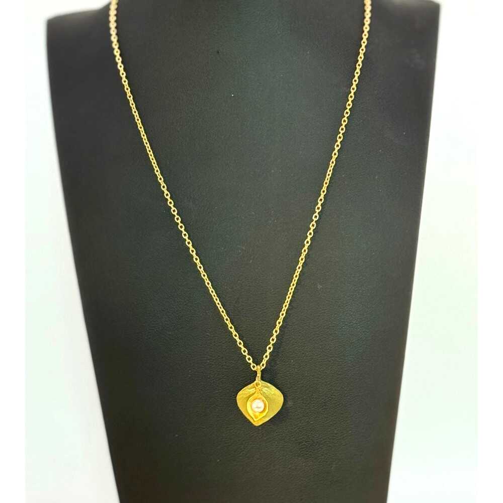 Michael Michaud Round Leaf Eucalyptus Pendant Necklace